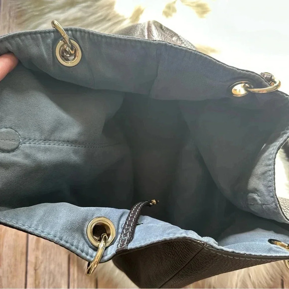 Lancel Paris Brown Leather Shoulder Bag - Picture 8 of 13